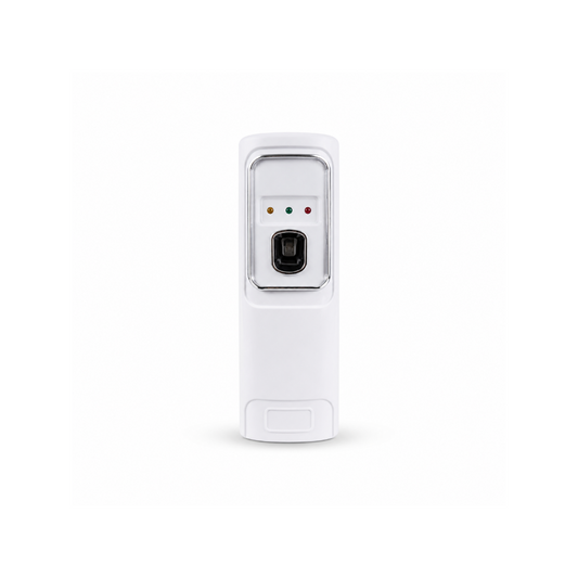 Automatic Aerosol Air Freshener Dispenser – Touch-Free Wall-Mounted Fragrance Spray Dispenser with LED Indicators (White Finish)