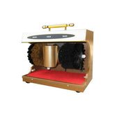 Automatic Electric Shoe Shining Machine – Commercial Shoe Polishing Machine with Dual Brushes & Built-In Polish Dispenser (Gold Finish)