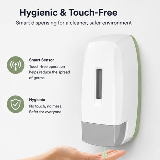 Wall-Mounted Manual Soap Dispenser – Premium Refillable Liquid Soap Dispenser with Viewing Window (White Finish)