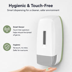 Wall-Mounted Manual Soap Dispenser – Premium Refillable Liquid Soap Dispenser with Viewing Window (White Finish)