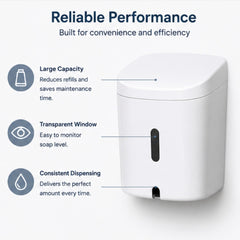 Wall-Mounted Smart Sensor Soap Dispenser – 500ml Automatic Hand Sanitizer Machine