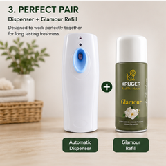 Automatic Aerosol Air Freshener Dispenser – Wall-Mounted Programmable Fragrance Spray Dispenser (White Finish)