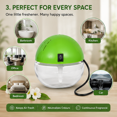 Air Revitalizer & Odour Neutralizer – Water-Based Air Purifier with Long-Lasting Fragrance (Green Finish)