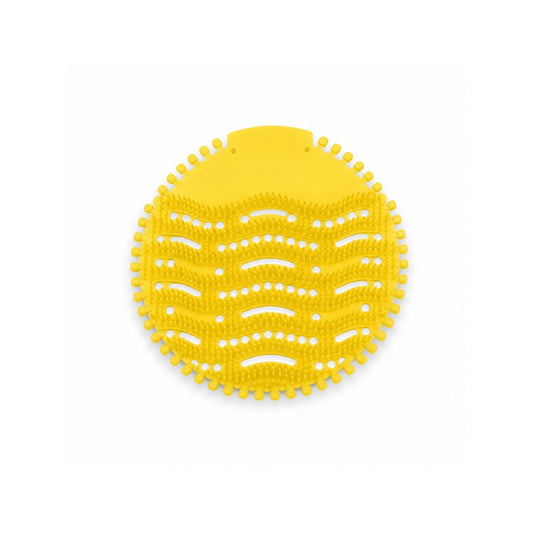 Silicone Urinal Screen Deodorizer Mat – Anti-Splash Urinal Freshener with Long-Lasting Fragrance (Yellow)