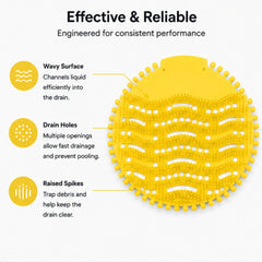 Silicone Urinal Screen Deodorizer Mat – Anti-Splash Urinal Freshener with Long-Lasting Fragrance (Yellow)