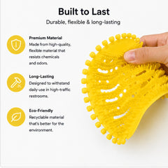 Silicone Urinal Screen Deodorizer Mat – Anti-Splash Urinal Freshener with Long-Lasting Fragrance (Yellow)