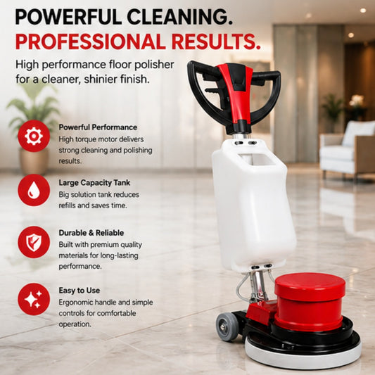 Heavy-Duty Single Disc Floor Scrubber Machine – Commercial Floor Cleaning & Polishing Machine with Solution Tank
